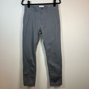 Goodfellow Slim Hennepin Chino Pants Gray Tapered Leg Cotton Preppy Office 28x30